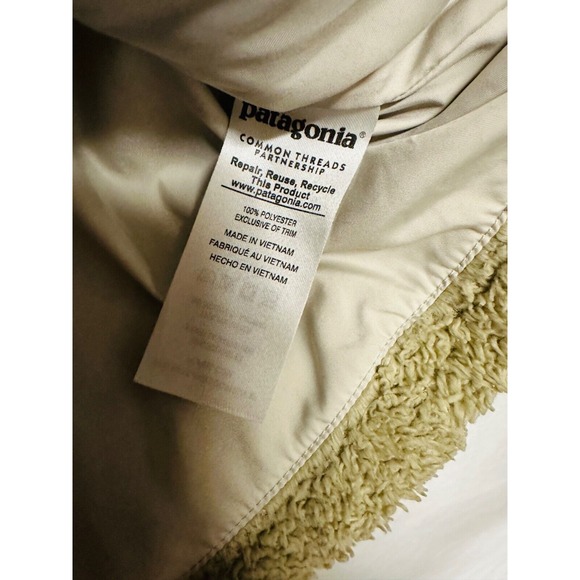 Patagonia Womens Fleece Sleeveless Vest Tan Brown Size Small‎ Soft Warm Active - Picture 7 of 11